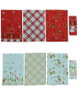 DKD Home Decor Paño de Cocina Navidad Tradicional Blanco y Rojo Algodón 60 x 40 x 0.2 cm Set de 3