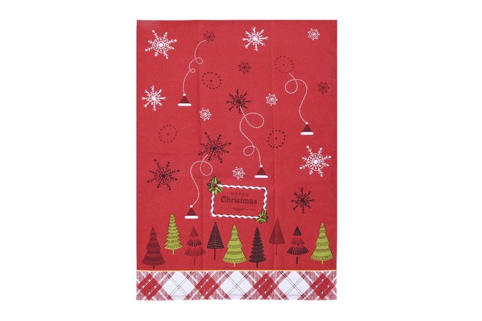 DKD Home Decor Paño de Cocina Navidad Tradicional Blanco y Rojo Algodón 60 x 40 x 0.2 cm Set de 3 DKD Home Decor Paño de Cocina Navidad Tradicional Blanco y Rojo Algodón 60 x 40 x 0.2 cm Set de 3