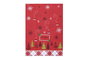 DKD Home Decor Paño de Cocina Navidad Tradicional Blanco y Rojo Algodón 60 x 40 x 0.2 cm Set de 3