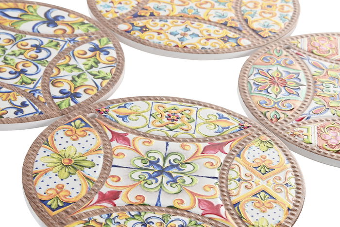 DKD Home Decor Salvamantel Mediterraneo Amarillo Blanco Dolomite Corcho 20 x 20 x 0.7 cm (12 Unidades) DKD Home Decor Salvamantel Mediterraneo Amarillo Blanco Dolomite Corcho 20 x 20 x 0.7 cm (12 Unidades)