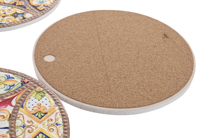 DKD Home Decor Salvamantel Mediterraneo Amarillo Blanco Dolomite Corcho 20 x 20 x 0.7 cm (12 Unidades) DKD Home Decor Salvamantel Mediterraneo Amarillo Blanco Dolomite Corcho 20 x 20 x 0.7 cm (12 Unidades)