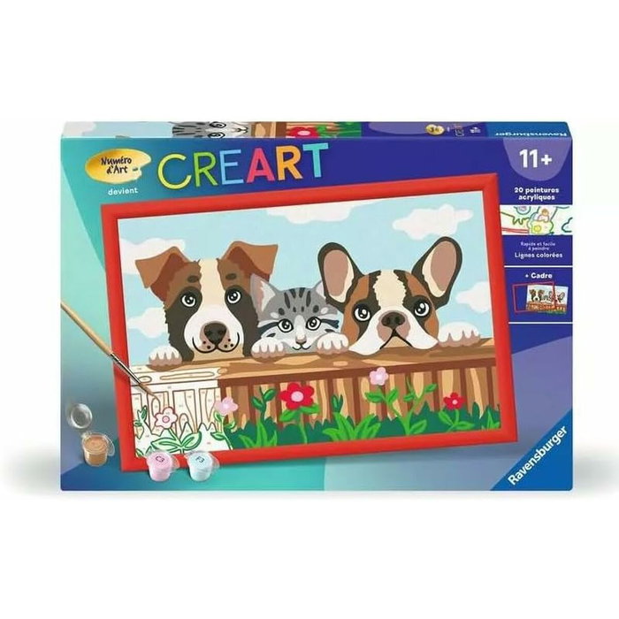 Ravensburger CreArt Kids Perros y gatos 31x21cm, Pintura por números