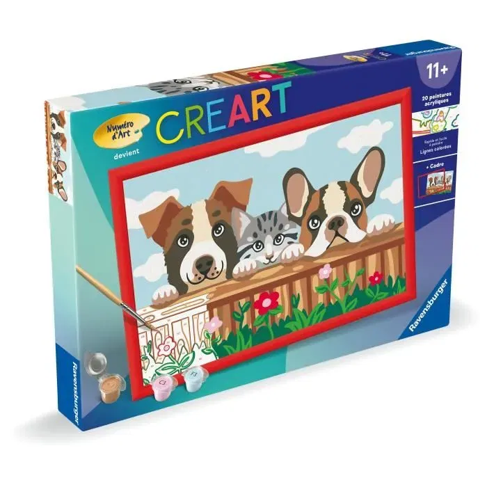 Ravensburger RAV00025908 CreArt Kids 31x21cm Perros y gatos