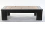 DKD Home Decor Mesa de centro de acacia Negro 100x60x30 cm
