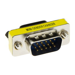 ACT Adaptador D-sub de alta densidad de 15 polos macho a 15 polos hembra