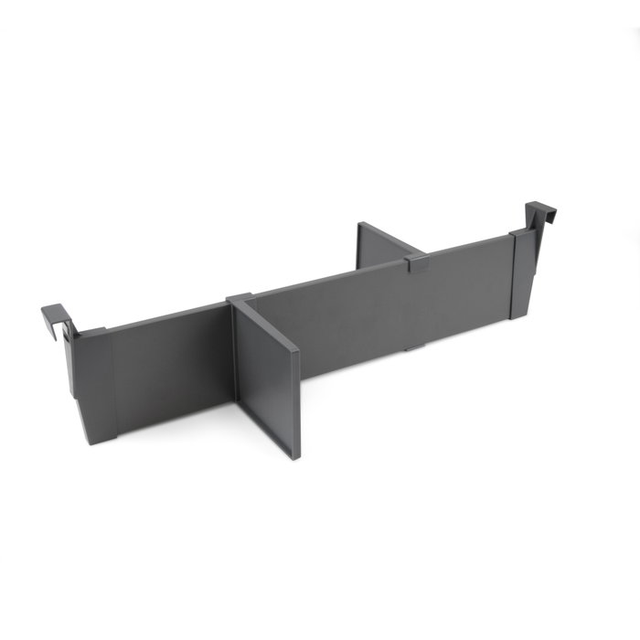 Emuca Kit de accesorios divisores para interior de cajones Vertex-Concept, ancho 600mm, Aluminio y Plástico, Gris antracita