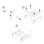 Emuca Kit de accesorios divisores para interior de cajones Vertex-Concept, ancho 600mm, Aluminio y Plástico, Gris antracita