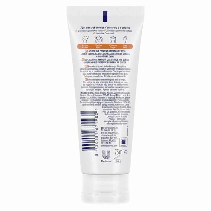 Rexona Fresh Citrus Unisex para todo el cuerpo deo crema 75 ml