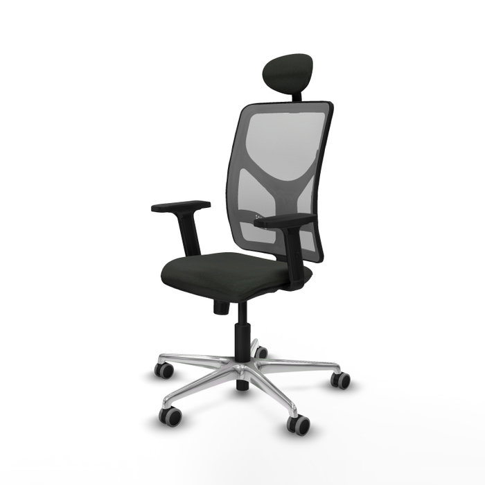 PIQUERAS Y CRESPO Silla de oficina Motilla con mecanismo Sincro, Negro y Gris