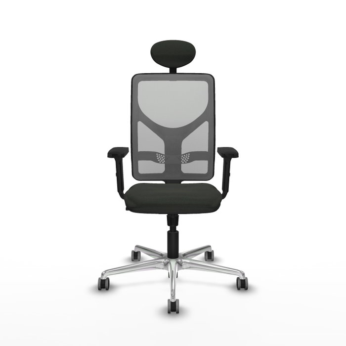PIQUERAS Y CRESPO Silla de oficina Motilla con mecanismo Sincro, Negro y Gris