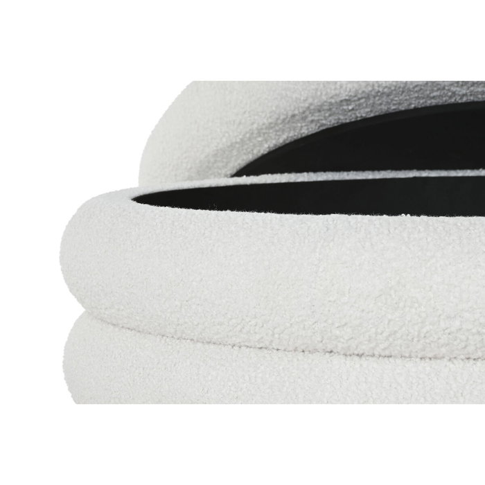 DKD Home Decor Mesa de Centro Poliéster Blanca 79x79x38 cm DKD Home Decor Mesa de Centro Poliéster Blanca 79x79x38 cm