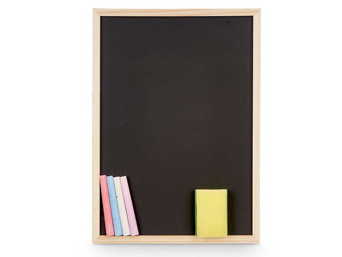 Pincello Pizarra Tiza Borrador 29 cm x 21 cm Madera Negra (Set de 24)