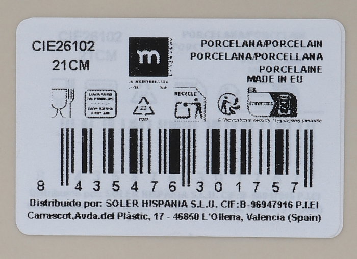 La Mediterranea Plato Hondo Cies Monaco 21cm