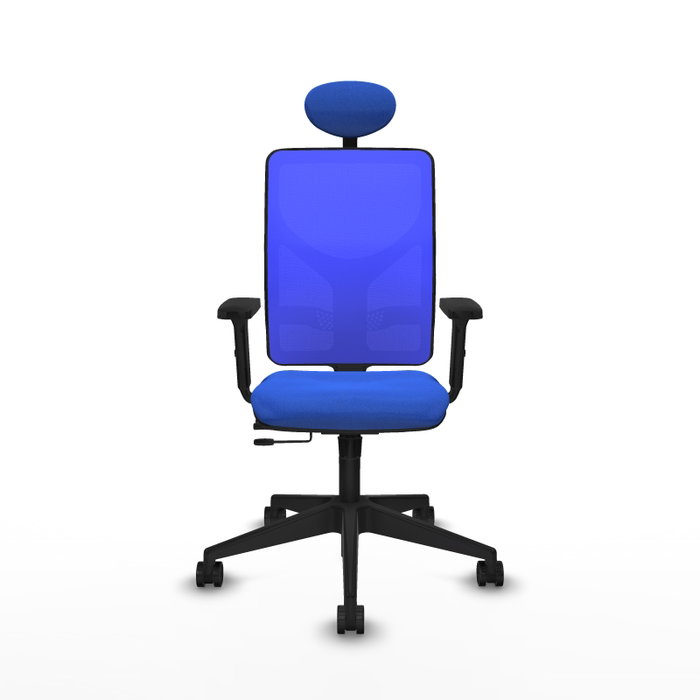 PIQUERAS Y CRESPO Silla de oficina Motilla Azul con mecanismo Sincro/Traslack