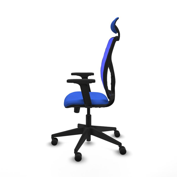 PIQUERAS Y CRESPO Silla de oficina Motilla Azul con mecanismo Sincro/Traslack