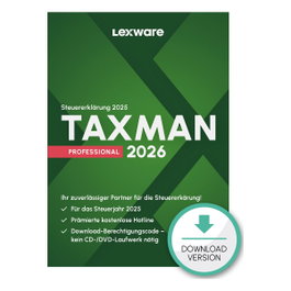 Lexware Taxman Professional 2026 - 1 Dispositivo, hasta 50 Declaraciones - ESD-Download