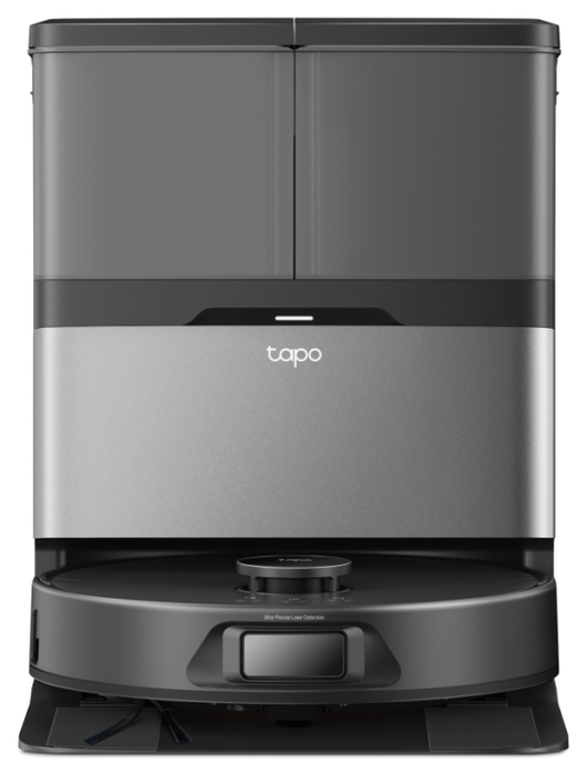 TP-Link Tapo RV50 Pro Omni - Robot Aspirador y Fregador Inteligente Negro con Estación Base Autovaciado (3L), WiFi, Mapeo LIDAR, 15000 Pa, HEPA