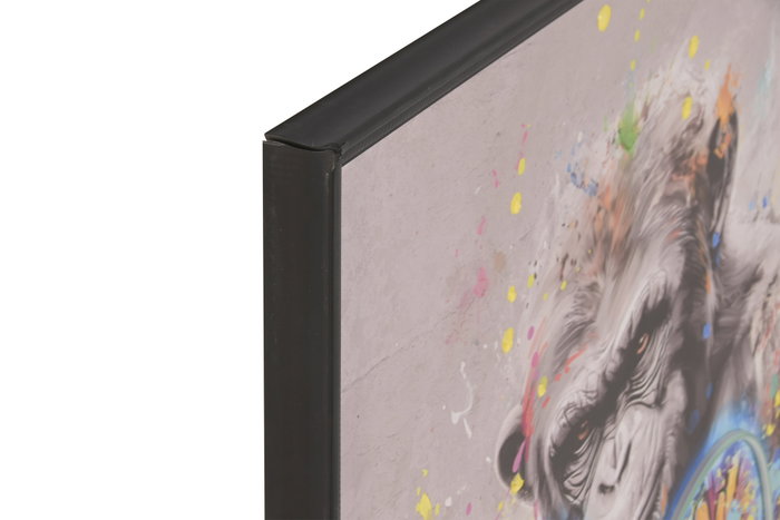 DKD Home Decor Cuadro LED Lienzo Chimpancé Boxeo