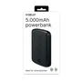Celly PBE5000EVOBK Batería Externa Power Bank 5000 mAh Litio Negro con USB-C Entrada/Salida, Universal, 1 Dispositivo