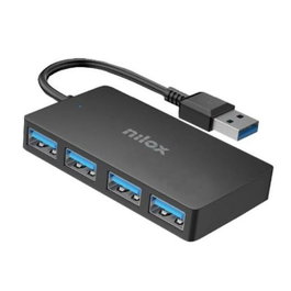 Nilox NXHUB403 Dock Station 4 Puertos USB 3.0 Negro