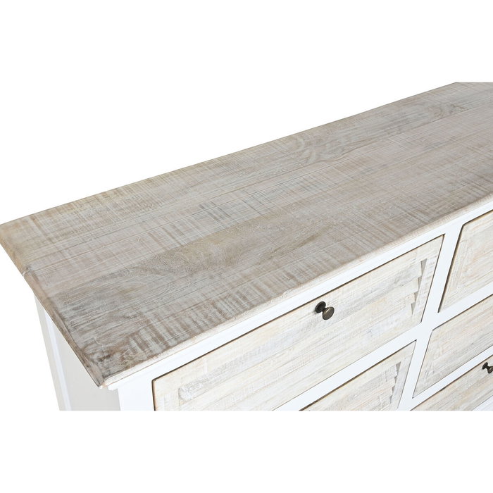 DKD Home Decor Cómoda de Mango Blanco con 6 Cajones DKD Home Decor Cómoda de Mango Blanco con 6 Cajones