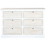 DKD Home Decor Cómoda de Mango Blanco con 6 Cajones