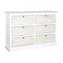 DKD Home Decor Cómoda de Mango Blanco con 6 Cajones