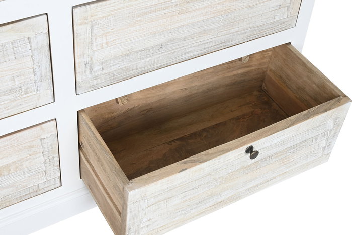 DKD Home Decor Comoda Romantico 6 Cajones Blanco Natural 150x40x100 cm DKD Home Decor Comoda Romantico 6 Cajones Blanco Natural 150x40x100 cm