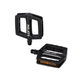 XLC Pedales de Plataforma PD-M30 Aluminio con Eje de Boro y Rodamientos de Polímero para Bicicletas Trekking y Ciudad 105x95x25mm 373g