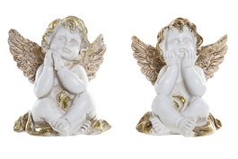 DKD Home Decor Figura de Ángel en Resina Dorado Surtido
