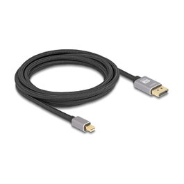 DeLOCK Cable Mini DisplayPort a DisplayPort 8K 60 Hz 3 m Gris Metal
