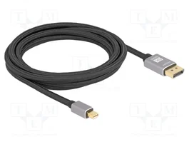 DeLOCK Cable Mini DisplayPort a DisplayPort 8K 60 Hz 3 m Gris Metal sin función de bloqueo
