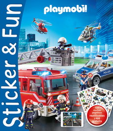 BOOK'N'APP, PLAYMOBIL BOMBEROS - STICKER&FUN