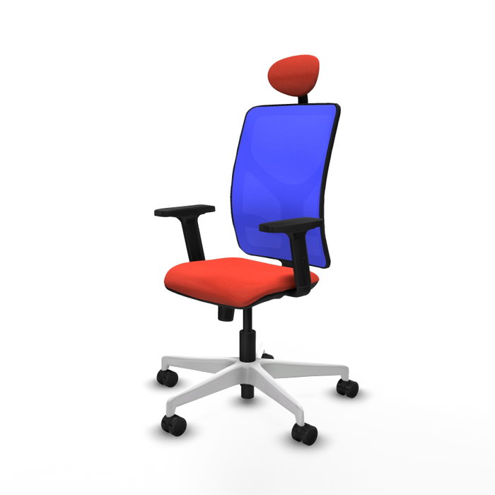 PIQUERAS Y CRESPO Silla de oficina Motilla con mecanismo Sincro, Naranja oscuro y Azul PIQUERAS Y CRESPO Silla de oficina Motilla con mecanismo Sincro, Naranja oscuro y Azul