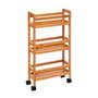 5Five Carro Slim de Baño Desserte de Bambú 74.5 x 36 x 15 cm - Colección Dessert, Color Natural