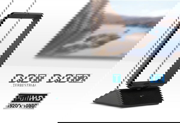 One For All SV9460 Antena Interior TV Amplificada Full HD 5G TDT DVB-T/T2 One For All SV9460 Antena Interior TV Amplificada Full HD 5G TDT DVB-T/T2