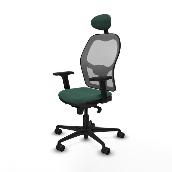 PIQUERAS Y CRESPO Silla de oficina Jorquera con mecanismo Sincro, Verde botella y Gris PIQUERAS Y CRESPO Silla de oficina Jorquera con mecanismo Sincro, Verde botella y Gris