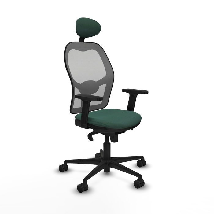 PIQUERAS Y CRESPO Silla de oficina Jorquera con mecanismo Sincro, Verde botella y Gris PIQUERAS Y CRESPO Silla de oficina Jorquera con mecanismo Sincro, Verde botella y Gris
