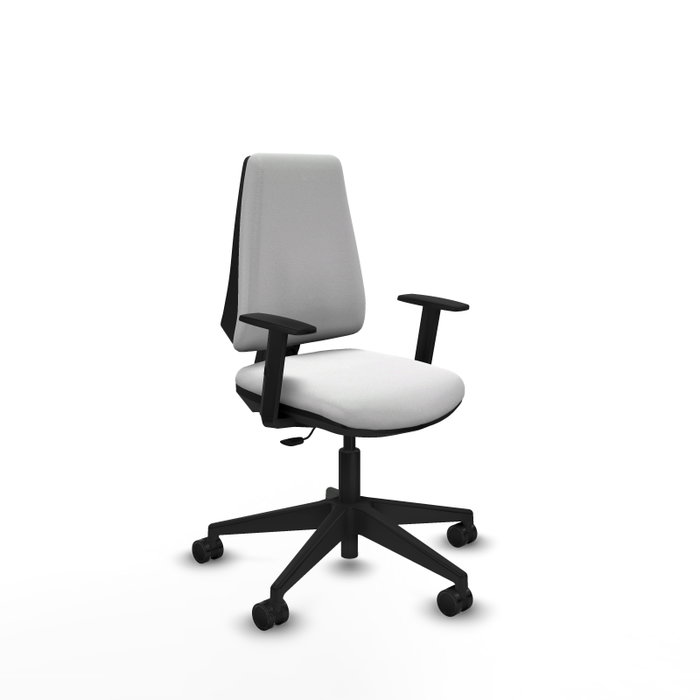 PIQUERAS Y CRESPO Silla de oficina Elche, Tela Blanca, Brazos 1D PIQUERAS Y CRESPO Silla de oficina Elche, Tela Blanca, Brazos 1D