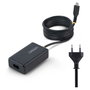 StarTech.com Adaptador de Alimentación USB-C con Cable USB-C de 1.5 m, Conector CA 110-240 V, 65 Vatios, Europa, Negro