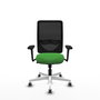 PIQUERAS Y CRESPO Silla de oficina Zulema con mecanismo Sincro, Verde y Negro