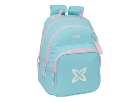 Safta Mochila Doble Munich adaptable a carro, cantoneras, color Sky, medidas 420x320x150 mm