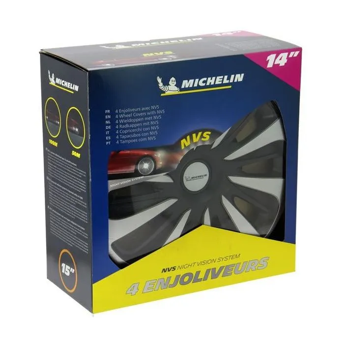 Michelin Tapacubos 14 NVS 3D Negro (Pack de 4) Michelin Tapacubos 14 NVS 3D Negro (Pack de 4)
