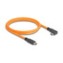 DeLOCK Cable USB Type-C a USB Type-C 5 Gbps 90° 1m Naranja