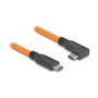 DeLOCK Cable USB Type-C a USB Type-C 5 Gbps 90° 1m Naranja