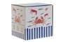 DKD Home Decor Tetera Mediterraneo Aiguablava Multicolor Cristal Porcelana Set de 3 Piezas 13.5 x 14 x 16.5 cm