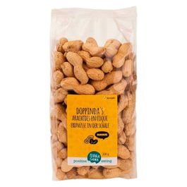 TERRASANA Cacahuetes con Cáscara Tostados Ecológicos 330g - Snack vegano rico en proteínas y fibra