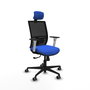 PIQUERAS Y CRESPO Silla de oficina Yunquera con mecanismo Sincro, Azul y Negro