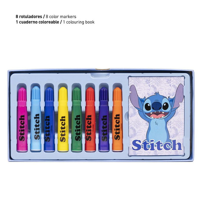 Cerdá Set Papelería Coloreable Maletín Stitch Azul Claro