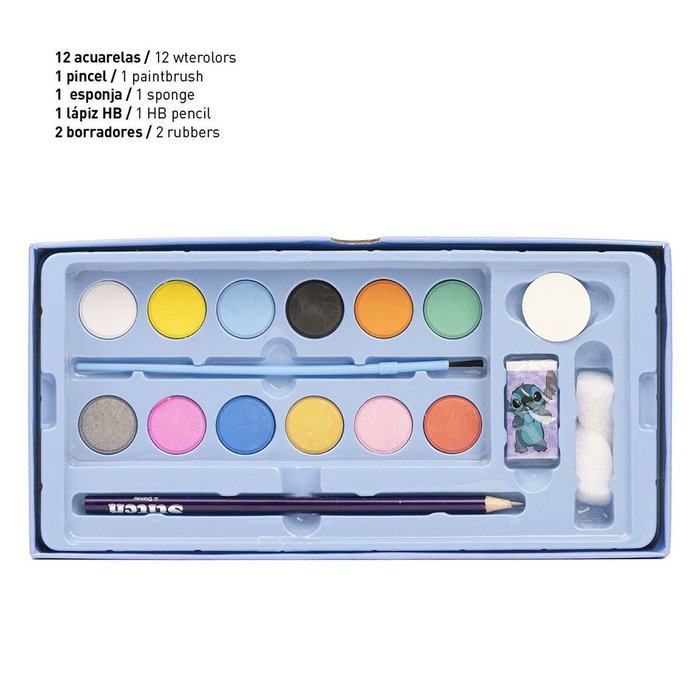 Cerdá Set Papelería Coloreable Maletín Stitch Azul Claro